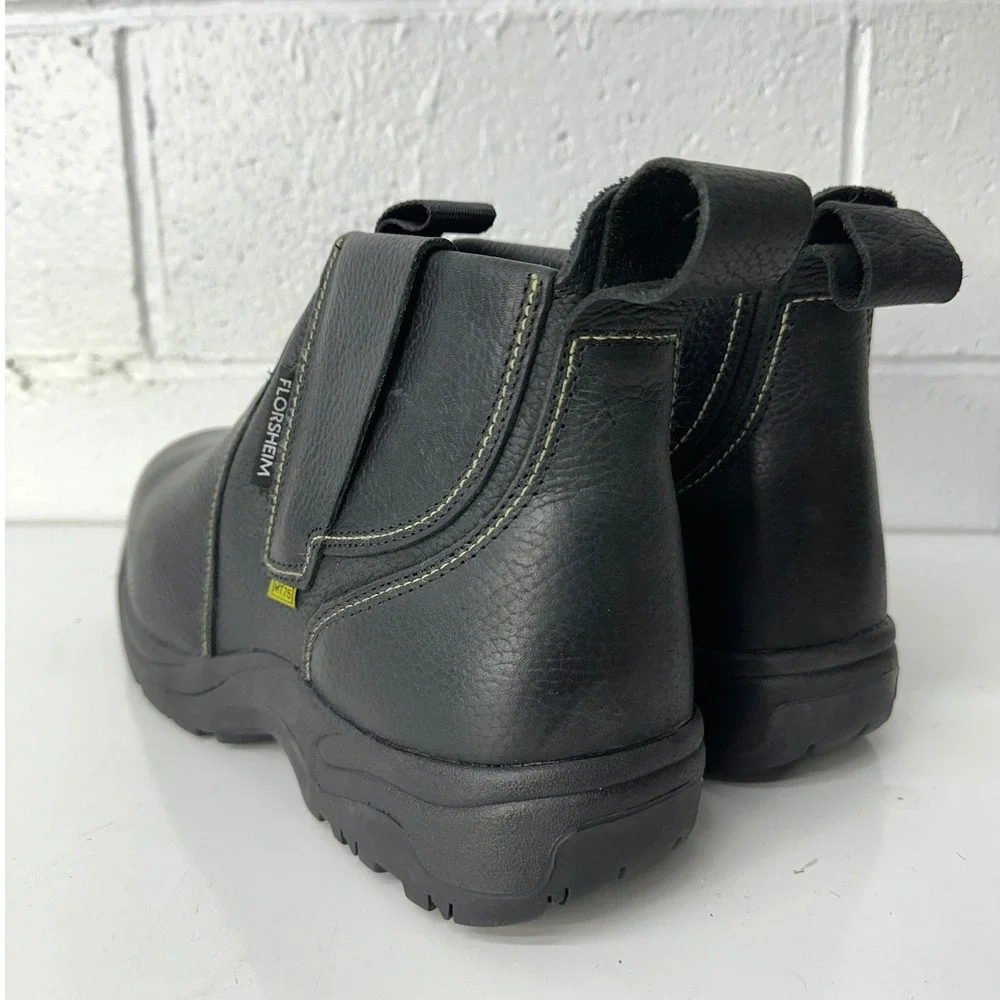 Florsheim Hercules Work Boots‎ Black Leather Steel Toe Met Guard / Mens 12 EEE